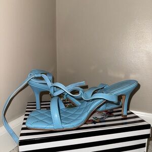 Elegant Blue Strappy Heels